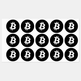 Folha de Adesivos Bitcoin