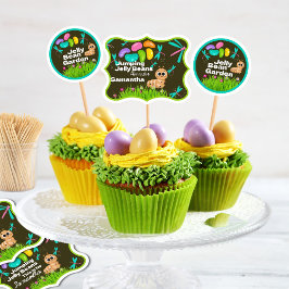 Folha de Adesivos da Páscoa – Jujubas Coloridas