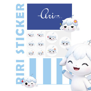 Folha de Adesivos de Emoji de Reação Fofa Kawaii R