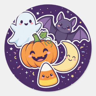 Folha de Adesivos de Fantasma Assustador - Hallowe