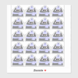 Folha de Adesivos de Gato de Inverno 20 Gatinhos F