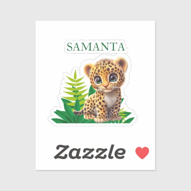 Folha de Adesivos de Leopardo Personalizada (Folha)