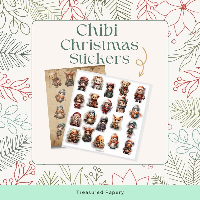 Folha de Adesivos de Vinil Personalizados Cute Chi (Criador carregado)