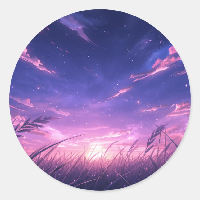 Folha de Adesivos do Céu Crepuscular (Frente)