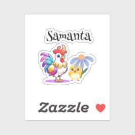 Folha de Adesivos do Galo Mágico