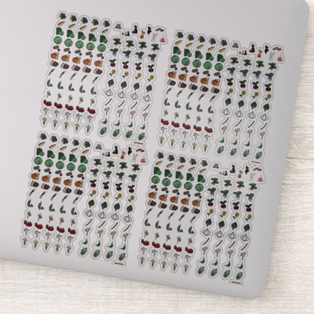 Folha de Adesivos do Jardim da Fig. (Detalhe)