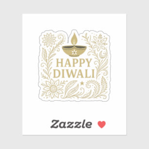 Folha de adesivos Dourados e pretos do Diwali