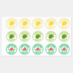 Folha de Adesivos Fruta Suculenta Certificada