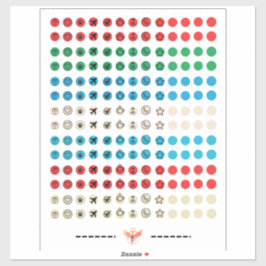 folha de adesivos minimalista