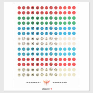 folha de adesivos minimalista