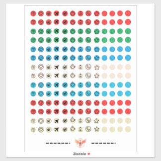 folha de adesivos minimalista