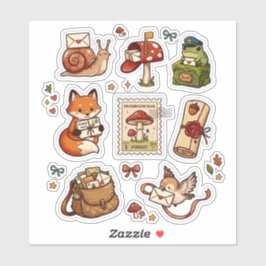 Folha de Adesivos Mushroom Mail Club