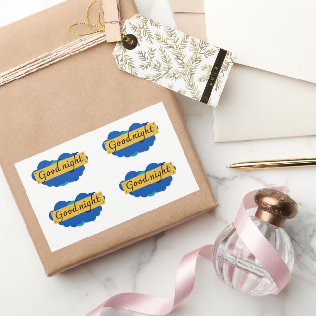 Folha de adesivos para diário de boa noite (Presentear)