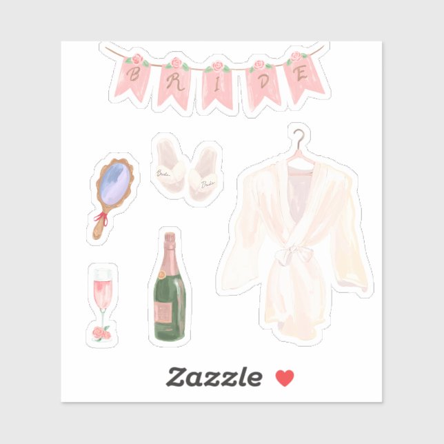 Folha de Adesivos para Scrapbooking da Noiva se Ap (Folha)