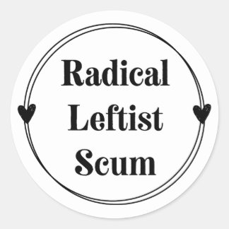 Folha de adesivos Radical Leftist Scum