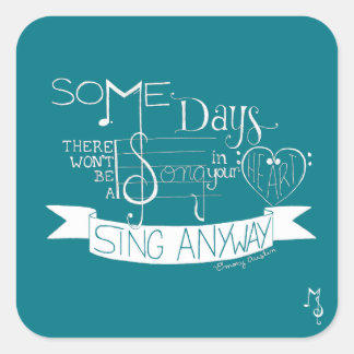 Folha de adesivos "Sing Anyden" - Teal