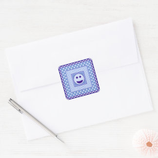 Folha de Adesivos Smile Tile em Azul