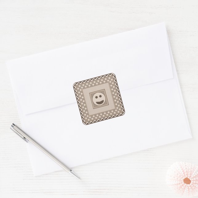 Folha de Adesivos Smile Tile em LtBrn (Envelope)
