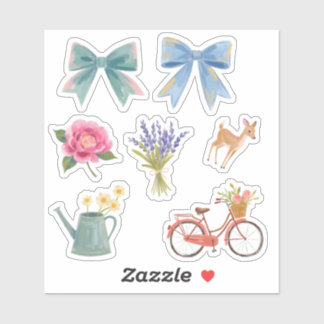 Folha de Adesivos Whimsical Cottagecore