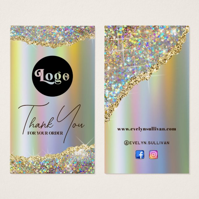 Folha de alumínio Dourada falso iridescente (Frente & Verso)