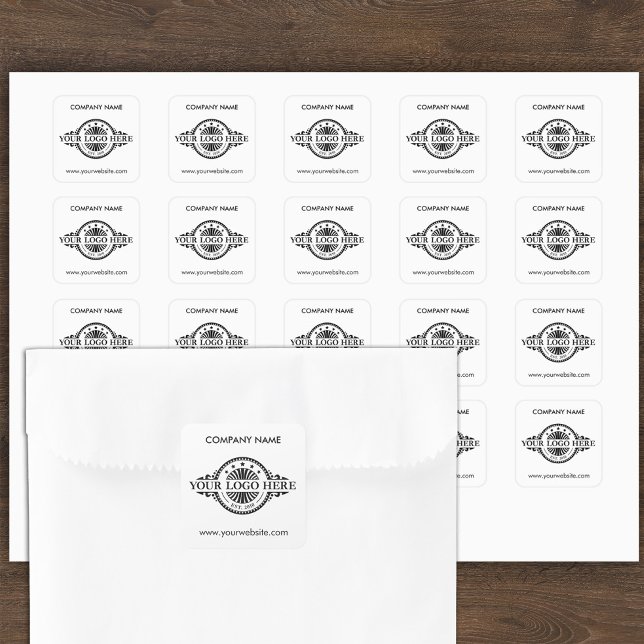 Folha de autocolantes brancos quadrados personaliz (Criador carregado)