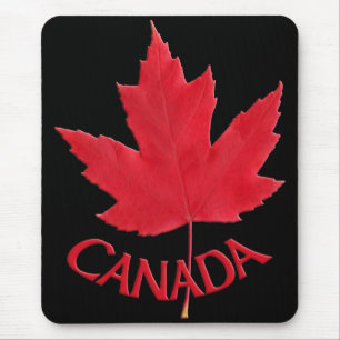 Folha de bordo vermelha Mousepad de Canadá
