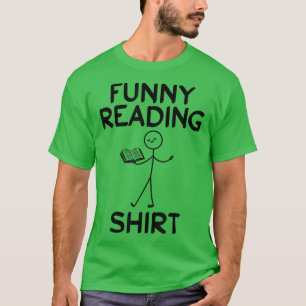 Folha de Camisas de Leitura Engraçado Lendo Pau Fi