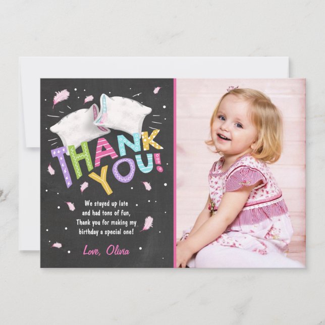 Folha de Cartões de agradecimentos do pijama do Sl (Frente)