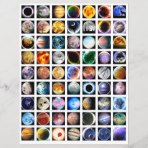 Folha de colagem espaço exterior Elementos do livr