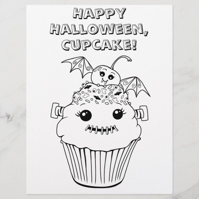 Folha de Coloração do Halloween (Frente)