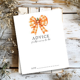 Folha de Conselhos para Chá de Bebê Coquette de Ou