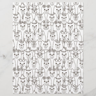 Folha de Cores de Gato de Cores Papel Escrapbook