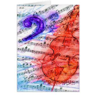 Folha de corte baixa da música - cartão