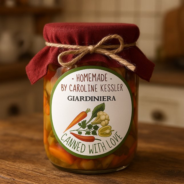 Folha de Etiqueta para Conservas de Giardiniera Ca (Criador carregado)