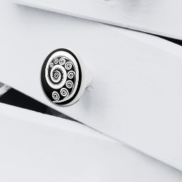 Folha de Fern Botânica Mínima Preta e Branca Inspi