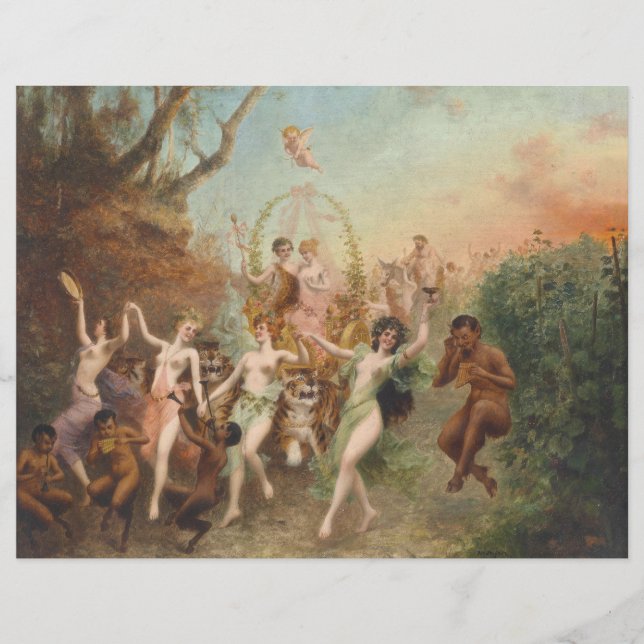 Folha de Fest der Faune und Ninfhen Scrapbook Pape (Frente)