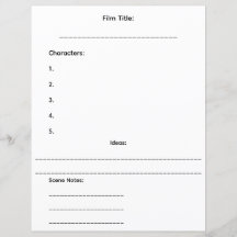 Folha de Mini Storyboard da CC Productions