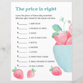 Folha de morangos bonitos de caça de chá de fralda