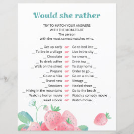 Folha de morangos bonitos de caça de chá de fralda