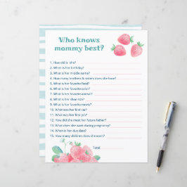 Folha de morangos bonitos de caça de chá de fralda