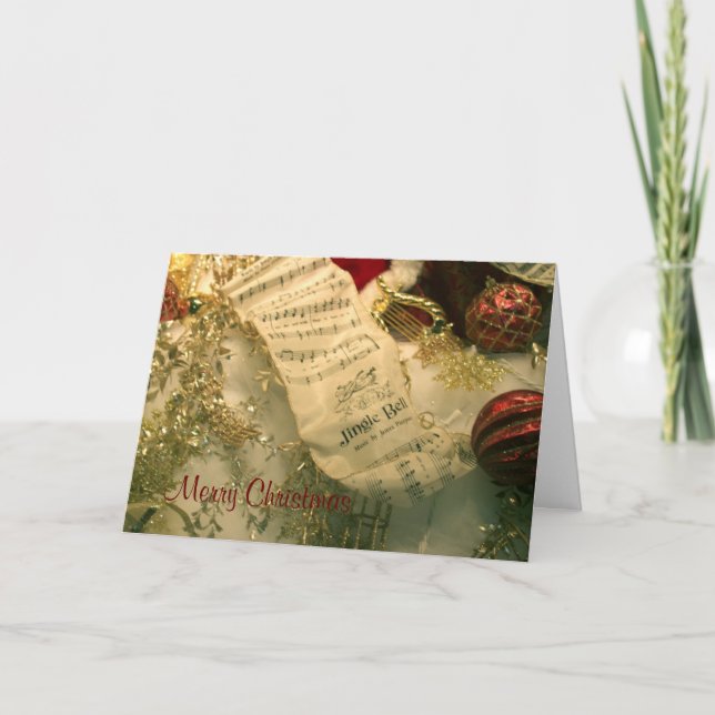 Folha de Natal - Cartão de Sinais Musicais (Frente)