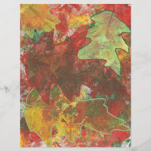 Folha de Oak de outono de abstrato