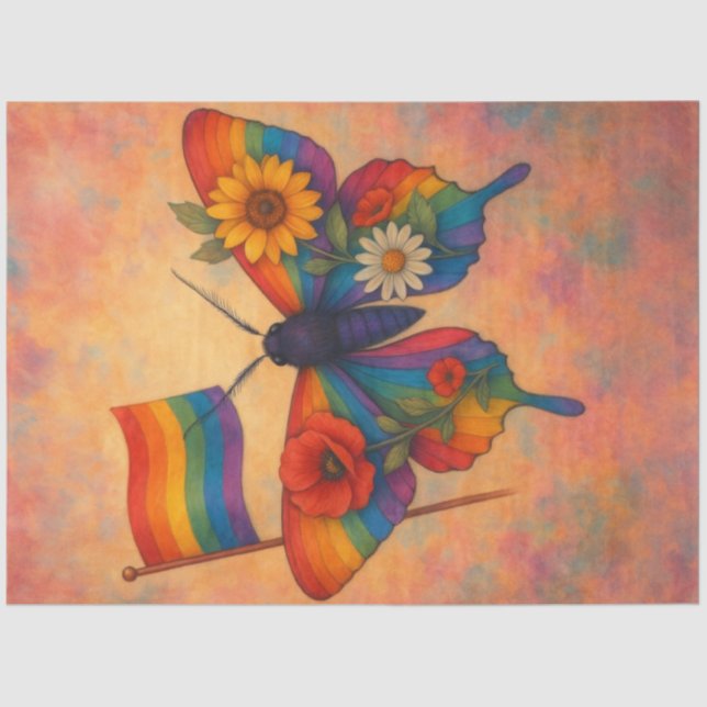 Folha de Orgulho e Brilhante Papel de Dissociação (Frente )