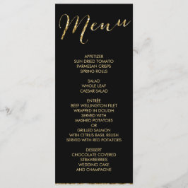 Folha de Ouro do Menu Negra Elegante