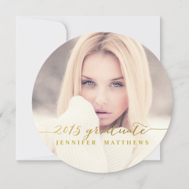 Folha de ouro simples | Convite de festa de format (Frente)