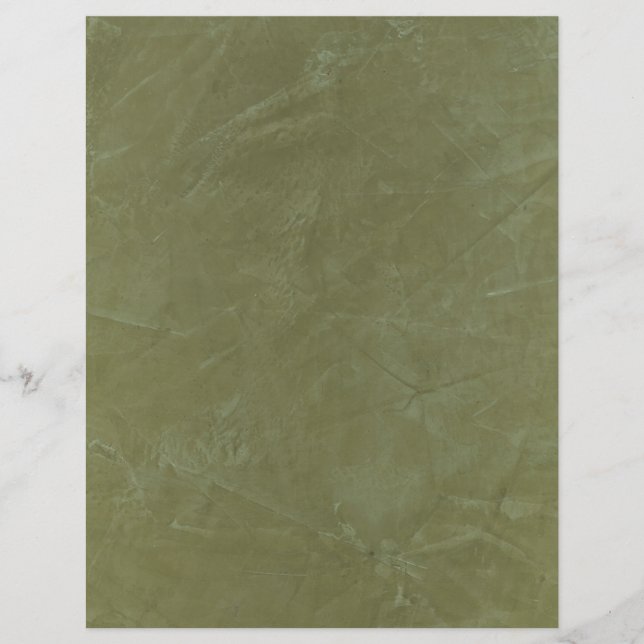 Folha de Papel com Acabamento Falso em Verde Tosca (Frente)