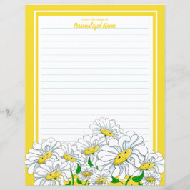 Folha de Papel da Linha Amarelo-Branca do Happy Da