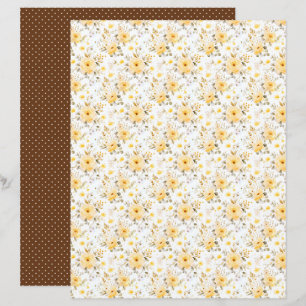 Folha de Papel de Diário Floral de Abelha Melífera