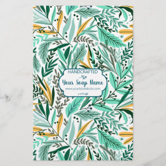 Folha de papel de embrulhamento de sabão floral co