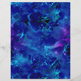 Folha de Papel de Escrapão da Galáxia Marble Azul 